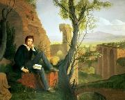 Joseph Severn Posthumous Portrait of Shelley Writing Prometheus Unbound painting
